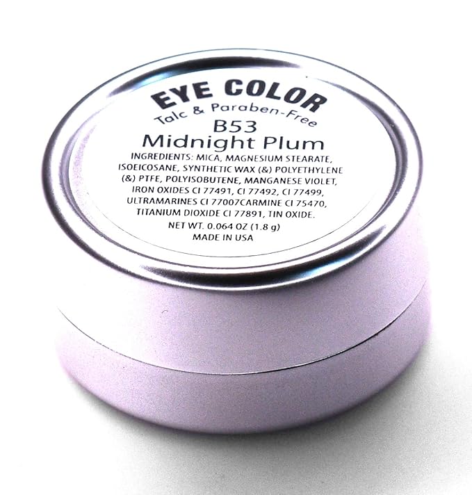 Midnight Plum Purple Red Lilac Shimmering Pressed Powder Single Vegan Eyeshadow; Talc, Paraben & Cruelty Free-Velvo Beauty