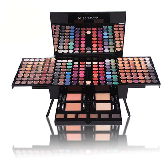Pure Vie All-in-One Holiday Gift Makeup Set Essential Starter Bundle Include Eyeshadow Palette Lipgloss Concealer Blush Eyebrow Foundation Face Powder Eyeliner Pencil - Make up Kit for Women Full Kit-Velvo Beauty