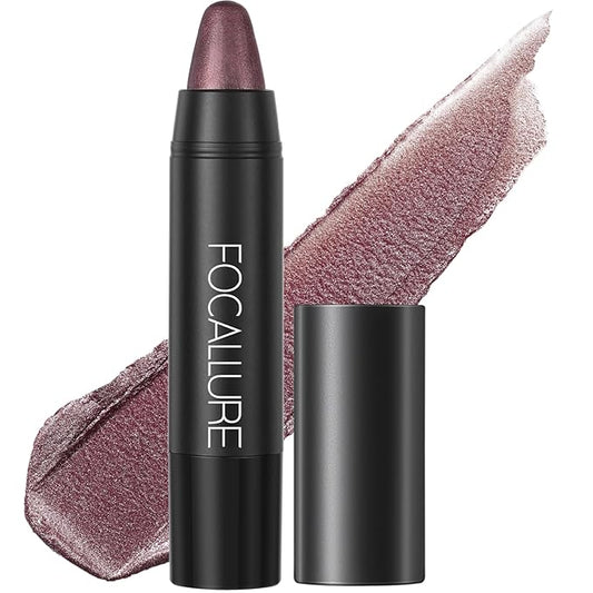 FOCALLURE Ultra Chic Metallic Lipstick,Rich Vitamin E Lip Crayon,Lightweight Shinning Color without Drying or Fading,Long Lasting Lips Makeup,#22 Pottery-Velvo Beauty