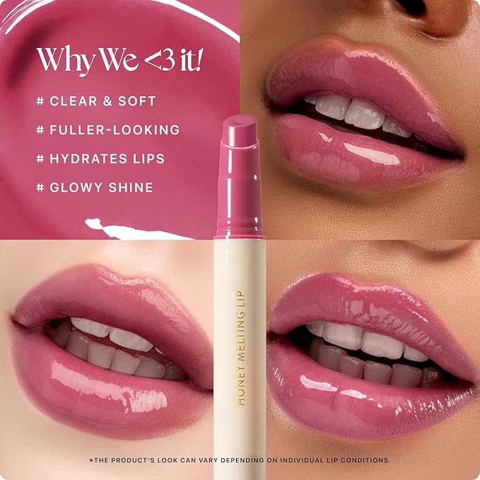 Nature Republic HONEY MELTING LIP (08 DARK CHERRY CHOUX) SOFT LIP STICK, Hydrating Gloss, Moisturizing balms, Sheer tint, Shine & Nude, Glowy Finish, korean make up-Velvo Beauty