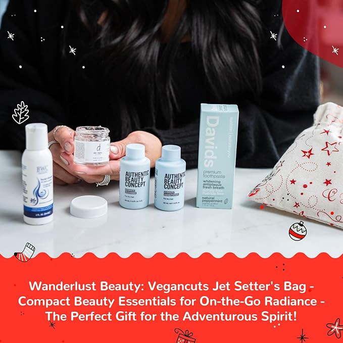 Jet Setter's Selfcare Essentials - Vegan Beauty Set Gift for Women - On-the-Go Skincare And Vacation Beauty Essentials - Compact Travel Size Beauty Products Gift Set - Great Christmas Gift for Her-Velvo Beauty