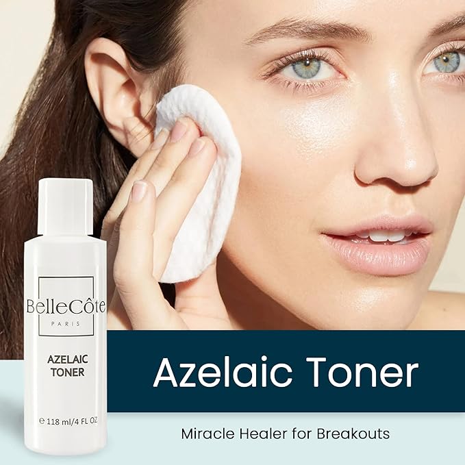 Skin Care Acne Treatment Toner - 10% Azelaic Acid, 2% Salicylic Acid, Tea Tree Oil Clean and Clear Acne Serum, Rosacea Treatment for Face, Reduces Blackhead | 4oz-Velvo Beauty