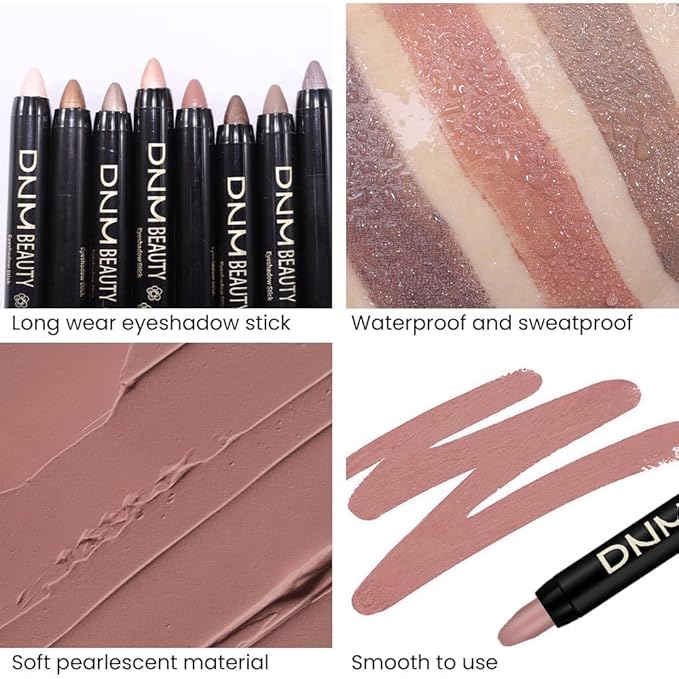 evpct 2Pcs Cream Eyeshadow Sticks Set for Eyes Waterproof, Putty Matte Eye shadow Stick Pencil Pen Bulk sombras en crema para ojos 23+23-Velvo Beauty