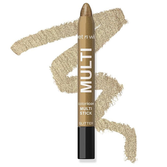 wet n wild Color Icon Cream Eyeliner Eyeshadow DMulti-Stick, Moisturizing, Nourishing Velvety Cream-to-Powder Buildable & Blendable Formula, Cruelty-Free & Vegan - Golden Rush Hour-Velvo Beauty