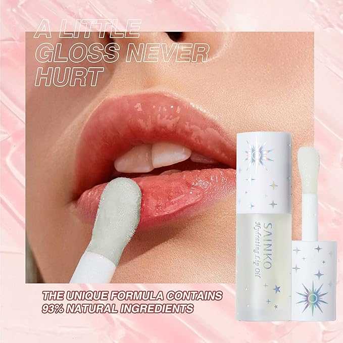 DAY&NIGHT LIP OIL SET, Natural Coconut Lip Plumper & Coffee Lip Care Serum,Hydrating Lip Plumper Gloss (3ml*2)-Velvo Beauty