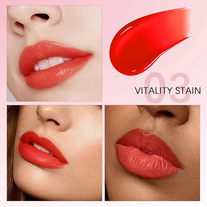 QueenDiary Lip tint Peel Off Lip Stain,Lip Stain Waterproof, Lip Tattoo Peel Off with Matte Finish, Long Lasting, Transfer-proof, Highly Pigmented Color (Crush Stain)-Velvo Beauty