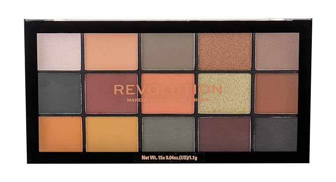 Makeup Revolution Reloaded Palette, Makeup Eyeshadow Palette, Includes 15 Shades, Lasts All Day Long, Vegan & Cruelty Free, Iconic Division, 16.5g-Velvo Beauty