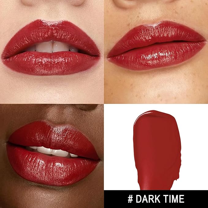 MAKI YIKA Moisture Dark Red Lipstick for Women Hydrate Lip Balm for Dry Cracked Lips Weightless Glossy Lip Color Juicy Finish,MA052 Dark Time-Velvo Beauty