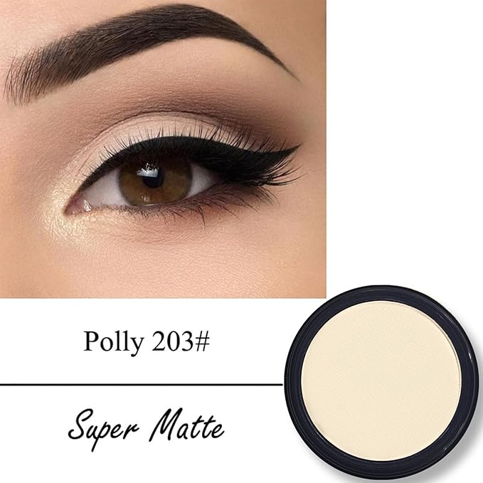 Erinde Single Beige Matte Eyeshadow Palette, High Pigment, Long Lasting, Intense Color, Neutral Nudes Naked Matte Pressed Powder Eye Shadow Palette-Velvo Beauty