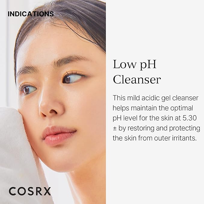 COSRX Low pH Good Morning Gel Face Cleanser, 5.07 fl oz, BHA Face Wash, Daily Mild Face Cleanser for Sensitive Skin, PH Balancing, Korean Skin Care, Korean Face Wash-Velvo Beauty