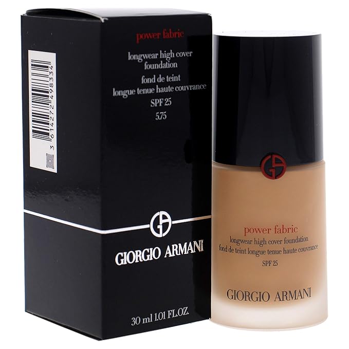 Giorgio Armani Power Fabric Longwear High Cover Foundation SPF 25 - 5.75 Women Foundation 1 oz-Velvo Beauty
