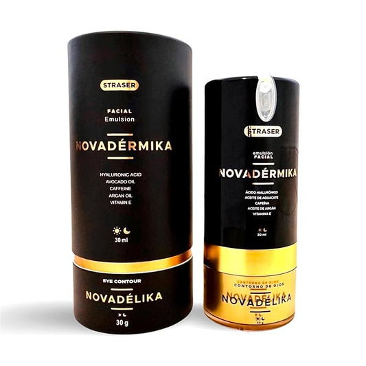 Novadérmika & Novadélika 2in1. Facial Emulsion and Eye Contour - Nourishes, Hydrates, Rejuvenates and leave your Skin with a Radiant Glow - Anti-aging - Cactus Blossom Fragrance.-Velvo Beauty