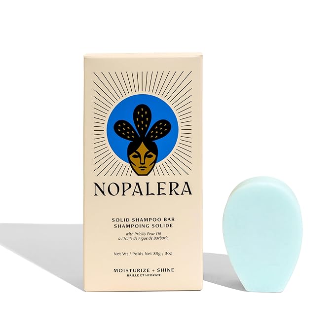 Nopalera Shampoo Bar - Moisturize and Shine, For Dry or Curly Hair, Color Safe, Paraben Free, Silicone & Sulfate Free, Made With Prickly Pear Oil (3.65 oz)-Velvo Beauty