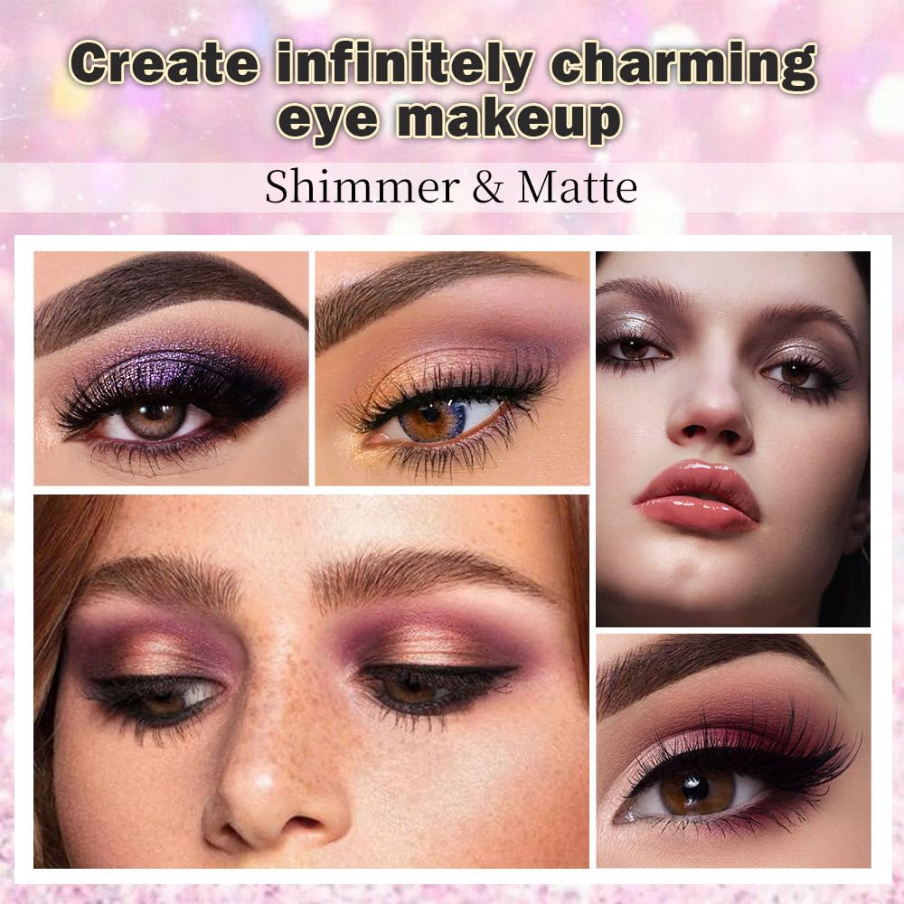 Neutral Smokey Eye Shadow Palette,Nude Mauve Rose Gold Cream Eyeshadow Palette,Make Up Pallets for Women Natural Eyeshadow for Eyes Long Lasting Naturing-Looking-Velvo Beauty