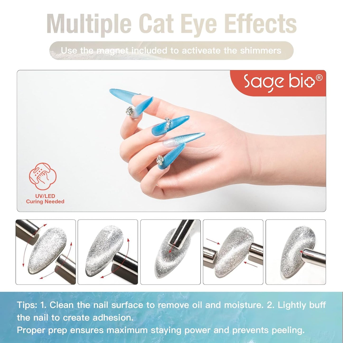 Multifunctional Cat Eye Gel Nail Polish, No Base or Top Coat Required, 15ml, Lasts Up to 4 Weeks, UV/LED Cured, Easy Application, R64-Velvo Beauty
