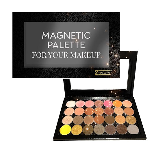 Large Magnetic Makeup Palette, Empty Magnetic Palette, Universal Magnet makeup palette for Eyeshadows, Powders, Customizable Beauty Organizer with Clear Window-Velvo Beauty