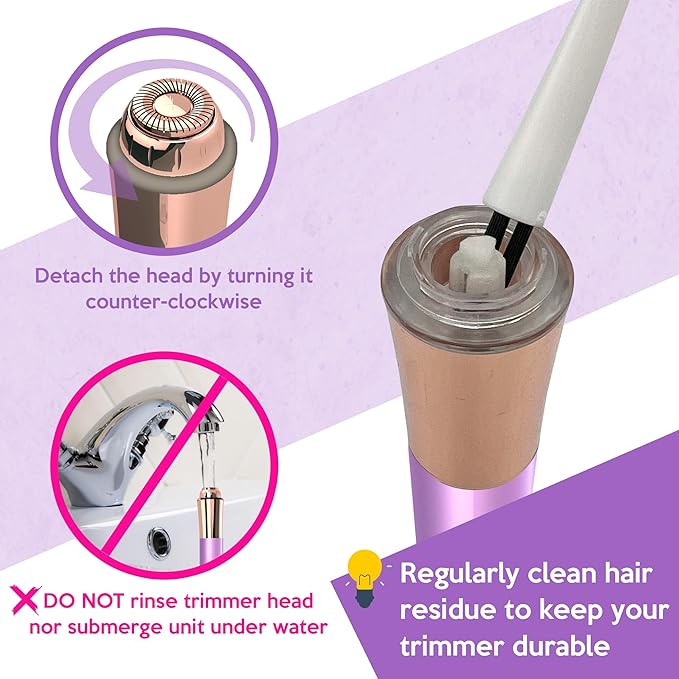 Portable Facial Hair Remover for Women – Painless, Fast & Precise Flawless Electric Razor & Epilator for Face, Lips, Chin Hair Removal – 18K Gold-Plated, 360° LED Light-Velvo Beauty