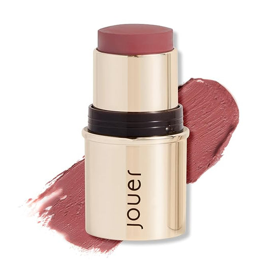 Jouer Blush & Bloom Cheek + Lipstick, Promise Me - Hydrating Cream Blush Stick for Cheek and Lip Tint - Moisturizing Rose Hip and Squalane Oil Formula-Velvo Beauty