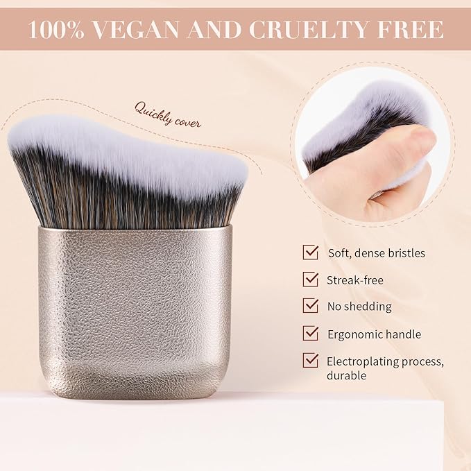 docolor Self Tanner Brush Body Makeup Brush for Flawless Face and Body Makeup, Sunless Tanner Blending Brush Body Brush for Self Tanner, Bronzer, Foundation, Vegan & Cruelty Free-Velvo Beauty