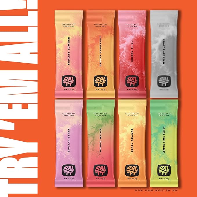 Keto Chow SALTT Electrolytes Powder Packets, Fruit Variety Pack (15 Packets) - Magnesium, Potassium, Sodium, Trace Minerals - Vegan & Gluten Free - Travel Essentials - Made in USA-Velvo Beauty