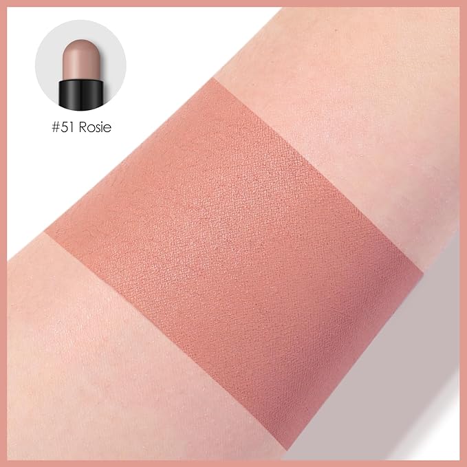 FOCALLURE Shimmer and Matte Cream Eyeshadow Stick,Smooth Brilliant Eye Brightener Pencil for Women,Long Lasting Waterproof Eye Shadow and Liners Makeup,Rosie-Velvo Beauty