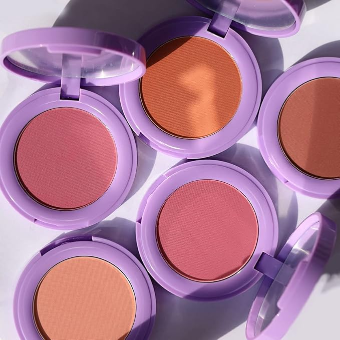 Half Caked In Bloom Powder Blush | vegan & cruelty-free, fragrance-free, highly pigmented, primer-infused | 3.8g (Soft Serve)-Velvo Beauty