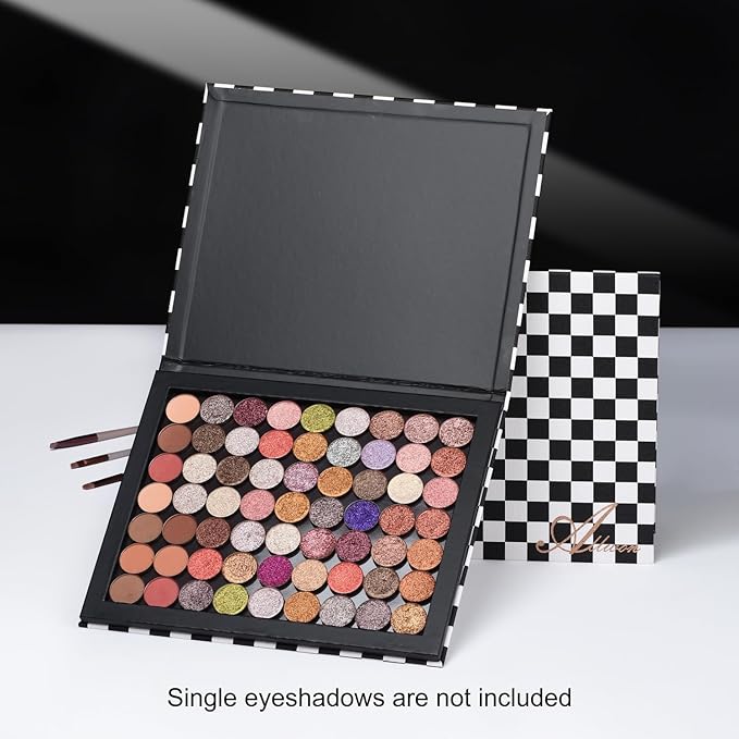 Extra Large Magnetic Palette Checkered Black Empty Makeup Palette for Eyeshadow Lipstick Blush Powder-Velvo Beauty