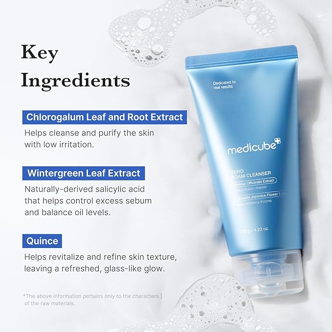 medicube Zero Foam Cleanser for Sensitive Skin - Sebum Control, Moisture Balance, and Pore Minimization | Korean Skincare-Velvo Beauty