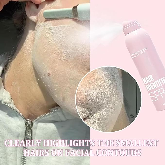 Hair Identifier Spray for Face Shaving, Body Hair Identifying Spray Plus Razor-Velvo Beauty