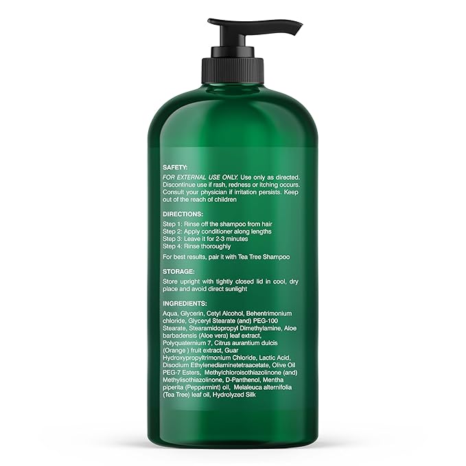Botanic Hearth Tea Tree Conditioner | For All Hair Types | Fights Dandruff & Dry Scalp | With Vitamin C, Peppermint Oil, Rosemary Oil & Lavender Oil | Sulphate & Paraben Free | 16 fl oz-Velvo Beauty