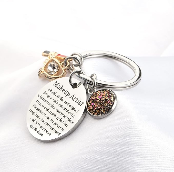 Makeup Artist Keychain Esthetician Gift Beauty Salon Jewelry for Woman Girl Beautician Gift for Makeup Lover-Velvo Beauty