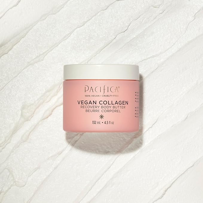 Pacifica Beauty | Vegan Collagen Body Butter | Hydrating, Nourishing, Moisturizer | Long-Lasting Hydration | Cream Lotion for Dry Skin | Light Floral Scent | Paraben Free | Vegan + Cruelty Free-Velvo Beauty