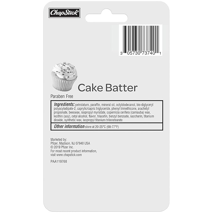 ChapStick Cake Batter Limited Edition Flavored Lip Balm Tubes - 0.15 Oz (Pack of 3)-Velvo Beauty