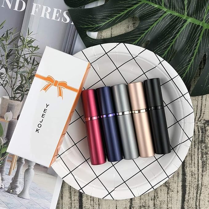 YEEJOK Travel Essentials for Women & Men - Refillable Perfume Bottles, Atomizer Spray Container, Mini Portable 5ml Bottle for Flying, Purse & Travel-Velvo Beauty