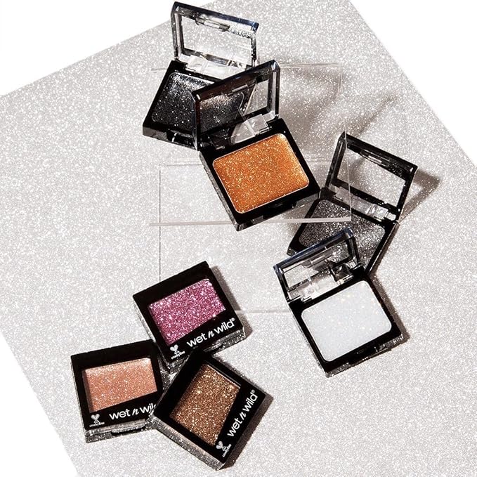 wet n wild Color Icon Eyeshadow Glitter - Ultra-Pigmented, Vitamin E Infused for a Silky-Smooth Moisturizing Application, Cruelty-Free & Vegan - Karma-Velvo Beauty