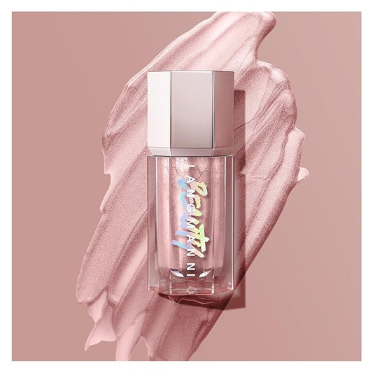 URQT Highly Pigmented Liquid Contour Highlighter - Built-in Sponge Tip Sculpted Complexion Wand Contour Non-Greasy Long Lasting Natural Weightless Buildable Highlighters Contour Contouring Bronzer (#01 ROSE QUARTZ)-Velvo Beauty