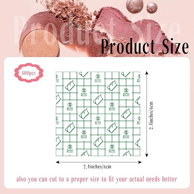500 Pieces Makeup Hand Palette,Disposable Adhesive Makeup Mixing Tray,Waterproof Makeup Tape,For Mix Foundation And Keep Hands Clean When Applying Makeup-Velvo Beauty