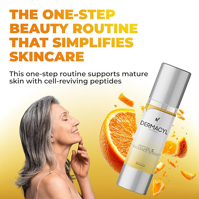Peptide-C Radiance Serum - Anti-Aging Face Serum with Peptides, Vitamin C, Hyaluronic Acid - Hydrates, Firms, Smooths Wrinkles, 1 oz-Velvo Beauty