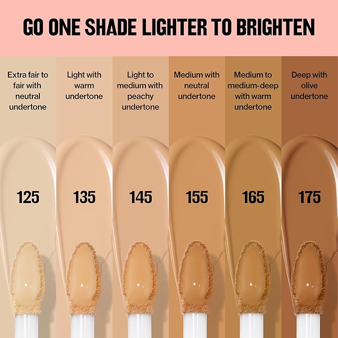 Revlon Glimmer Brightening Concealer, Liquid Under Eye Makeup, Made with Caffeine, Vitamin C, & Stevioside, 165, 0.3 fl oz-Velvo Beauty