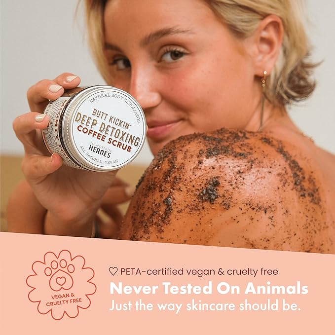 Coffee Scrub Foot & Body Exfoliator Infused with Vitamin E and Orange Peel Natural Exfoliating Sugar Body Scrub for Toning Cellulite Skin Care by Handmade Heroes-Velvo Beauty