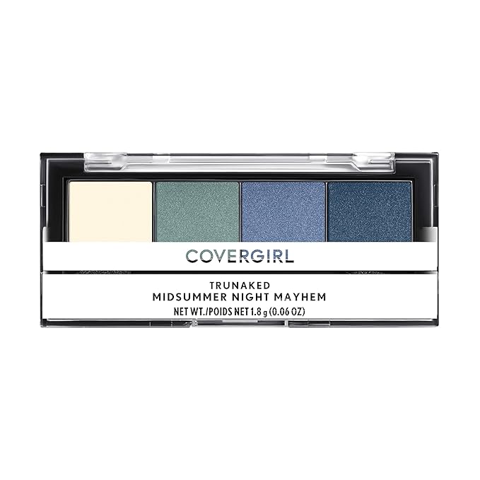 COVERGIRL Trunaked Quad Eyeshadow Palette, Night Mayhem, Midsummer Night Mayhem, 0.06 Ounce-Velvo Beauty