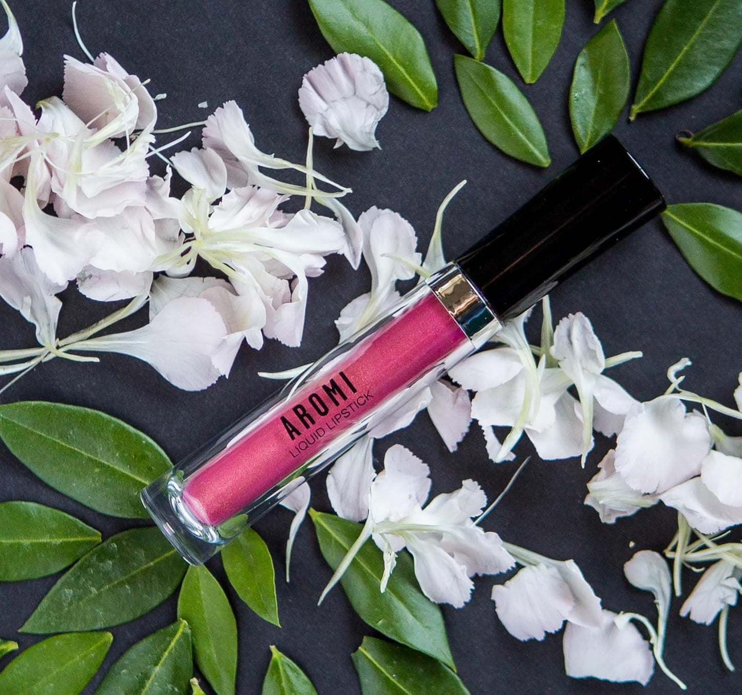 Aromi Metallic Liquid Lipstick | Peachy Pink, Coral Lip Color with Shimmery Finish, Long-lasting, Vegan, Cruelty-free, Smudge Proof, Gluten Free (Rose Gold)-Velvo Beauty