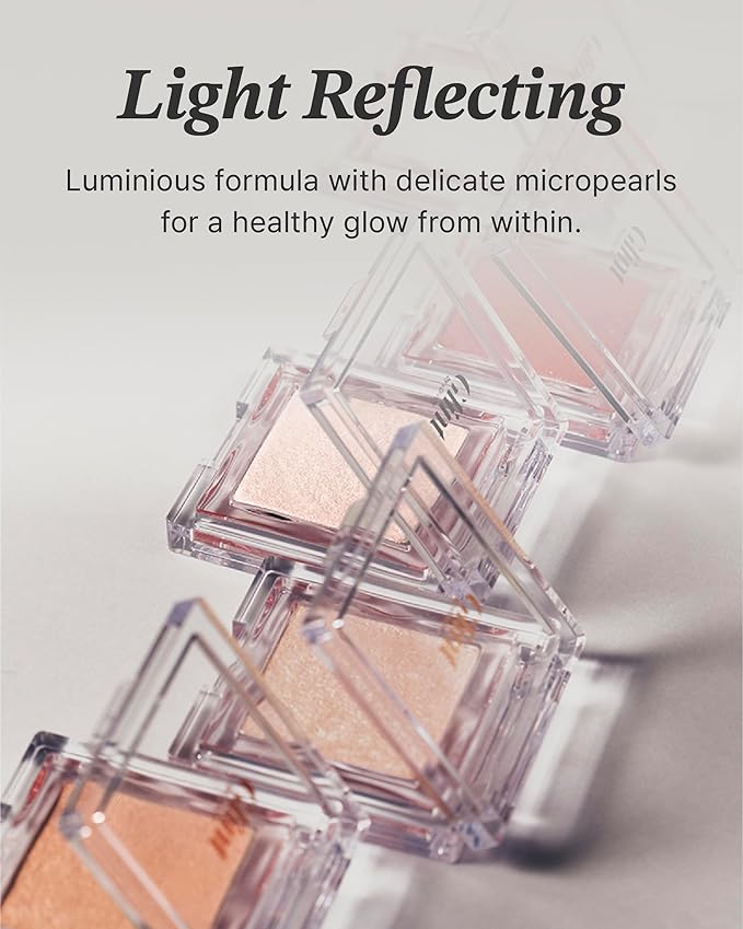 Glint Dewy Highlighter (Chrome Baby, 0.08oz) - Luminous Glow, Infused with Micropearls, Shiny Illuminator. Rich Pigment & Silky Touch, Korean Makeup.-Velvo Beauty