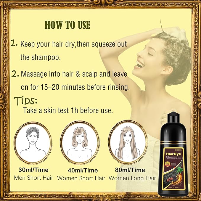 Blonde Brown Hair Dye Shampoo 3 in 1 - Instant Shampoo Para Pintar el Cabello Refresh Hair Color, Herbal Shampoo Hair Dye for Women Men, Easy to Use & Long Lasting Hair Color Shampoo 16.90 oz-Velvo Beauty