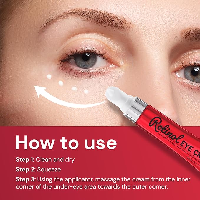 Anti-Aging Eye Cream for Wrinkles: Lifting and Tightening Under Eye Cream with Retinol & Collagen - Fine Lines Smoothing Treatment, Reduces Dark Circles, Eye Bags & Puffiness In 2 Weeks | 1.53 fl. oz-Velvo Beauty