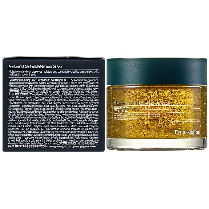 Pyunkang Yul PKY Calming Relief Gel Wash Off Pack 100g, Soothing & Refreshing Gel Mask for Sensitive Skin-Velvo Beauty