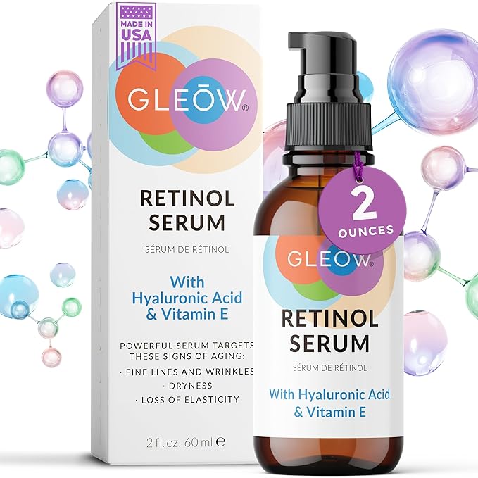 Retinol Serum for Face with Hyaluronic Acid, Retinol for Face Is Suitable for All Skin Types, Hydrating Serum Women and Men Plumps Youthful Appearance 2oz-Velvo Beauty