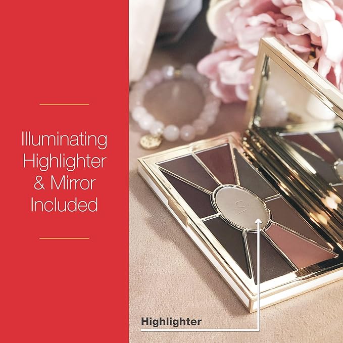 Mirabella Eye Love You Neutral Shimmer Eyeshadow Palette - Makeup Palette w/Ultra Pigmented Pressed Powders, Creamy Matte & Shimmer Pink Eyeshadow Shades - Romance-Velvo Beauty