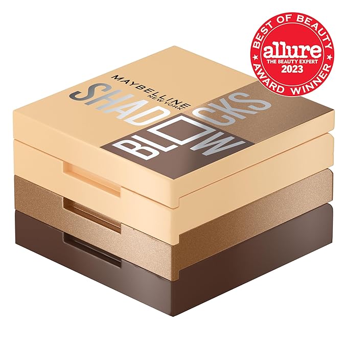 Maybelline New York Shadow Blocks Shadow Blocks Eyeshadow Palette, Stacked Eye Shadow Trio, North 3rd & Bedford Ave, 0.08 oz-Velvo Beauty