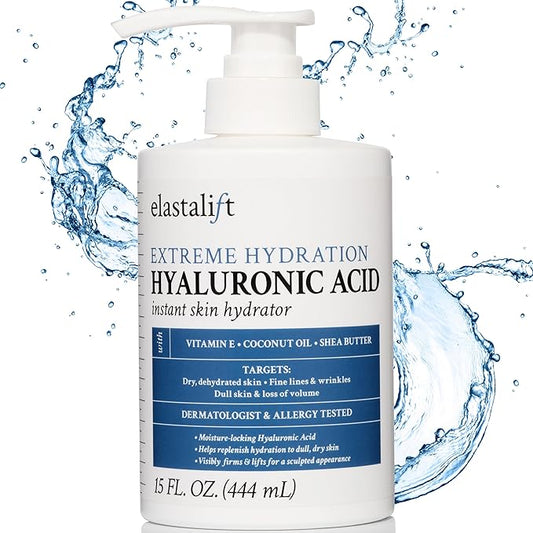 Elastalift Hyaluronic Acid Moisturizer Body Lotion | Anti Aging Skin Care Body Cream & Face Lotion Diminishes Look Of Wrinkles, Sagging Skin, Crepey Skin, Cellulite, Stretch Marks, Dry Skin, 15 Fl Oz-Velvo Beauty
